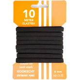 Directoire Elastiek | 6 mm zwart | 10 Meter Elastiek DIRECTOIRE - ELASTIEK - 6MM - 10M - ZWART